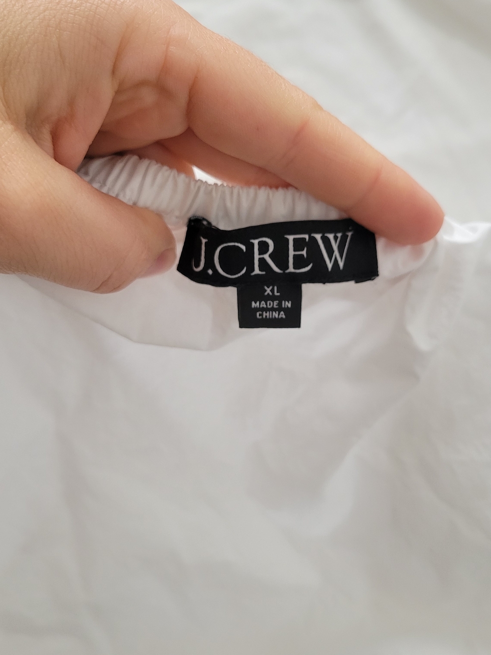 J. Crew White Off-Shoulder Peasant Top XL - Picture 2 of 5